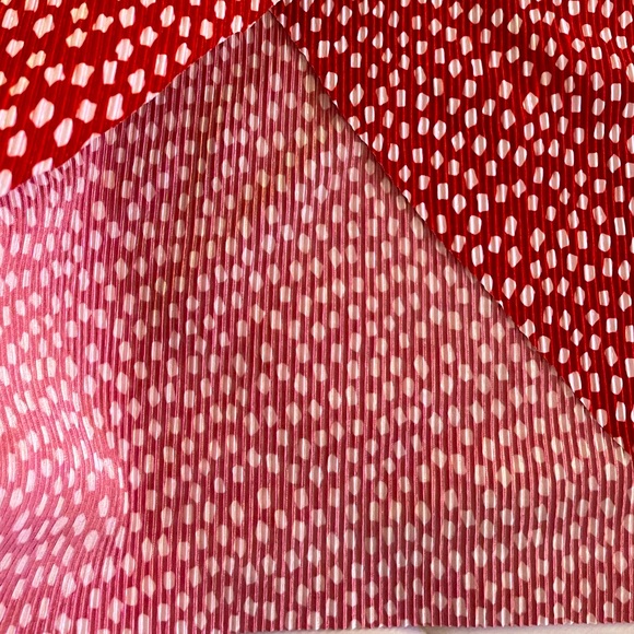 NWOT - ASOS DESIGN Plisse Polka Dot Wrap Midi Skirt - Red - Size 6 - Picture 9 of 9